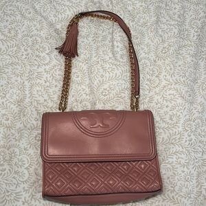 Pink Tory Burch medium sized bag. Great used condition